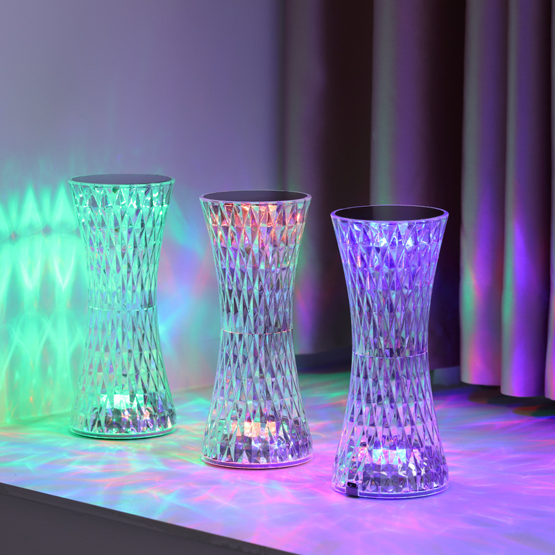 Room Decor Lighting Lamp - Kristal Başucu Masa Lambaları Noel Akrilik