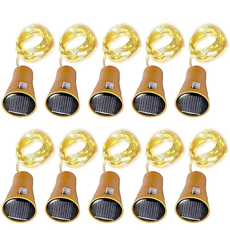 Decor Lighting Cork - A20F-10 Adet Güneş Şarap Şişesi Dize