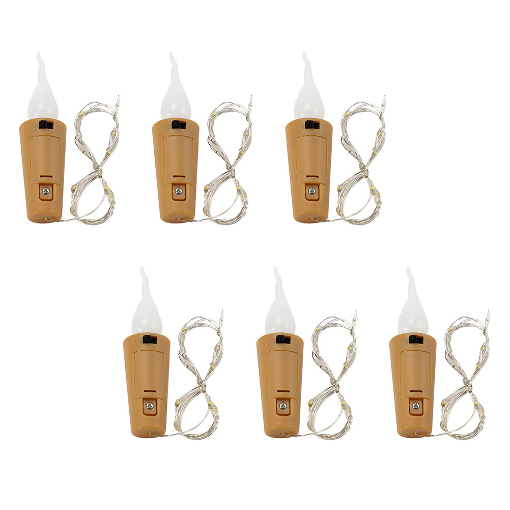 Decor Lighting Cork - 6 adet şarap şişesi dize ışık