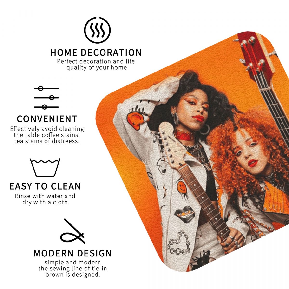 Nova Twins Coasters PVC Deri S - Nova Decor & Lighting Vase incelemesi ve fiyatı