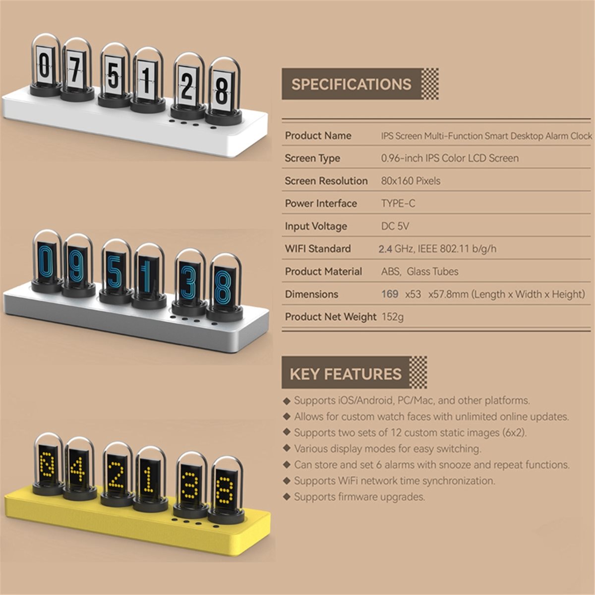 A73T WiFi Kontrollü IPS Saat,  - Bedroom Lighting Decor Ideas incelemesi ve fiyatı