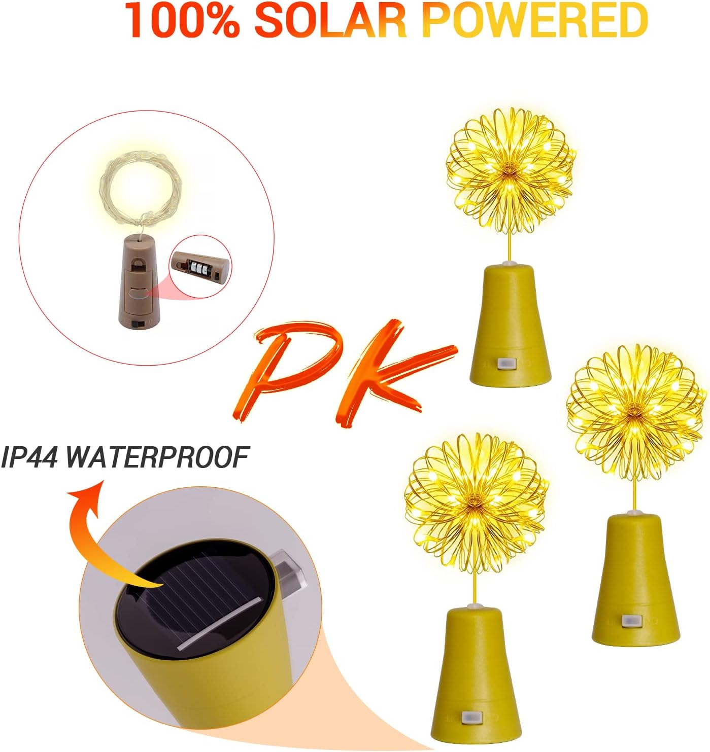 10/20LEDs güneş şarap şişesi d - Lantern Paper Solar incelemesi ve fiyatı